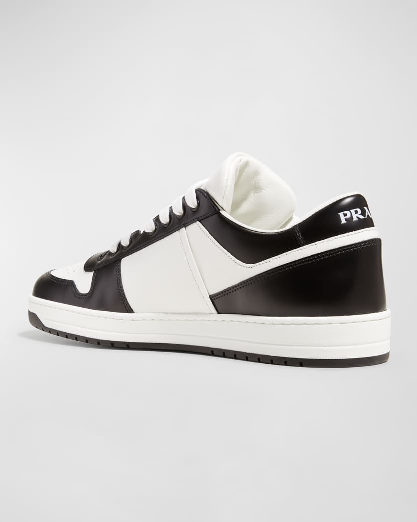 Men's Downtown Logo Leather Low-Top Sneakers