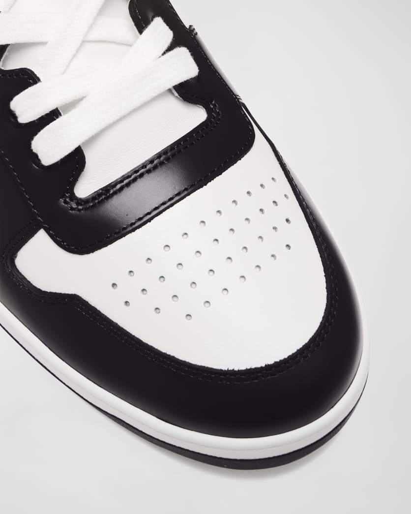 Men's Downtown Logo Leather Low-Top Sneakers