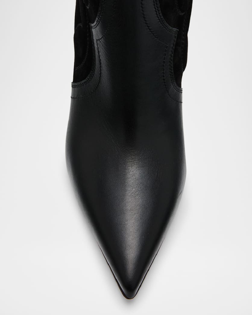Santia Botta Mixed Leather Red Sole Boots