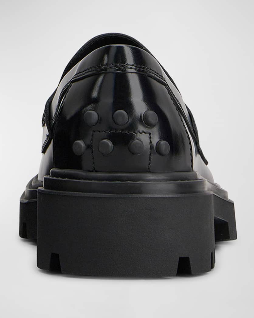 Calfskin Lug-Sole Penny Loafers