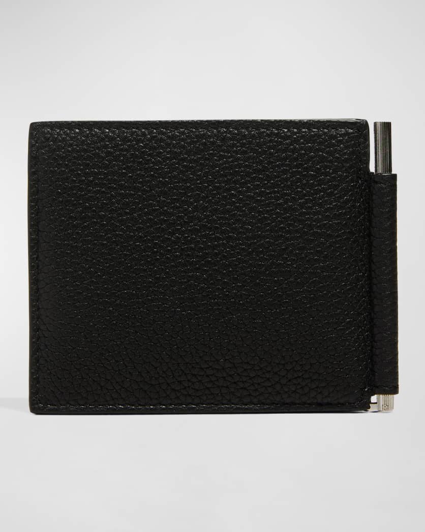 Men's T-Line Leather Money Clip Wallet