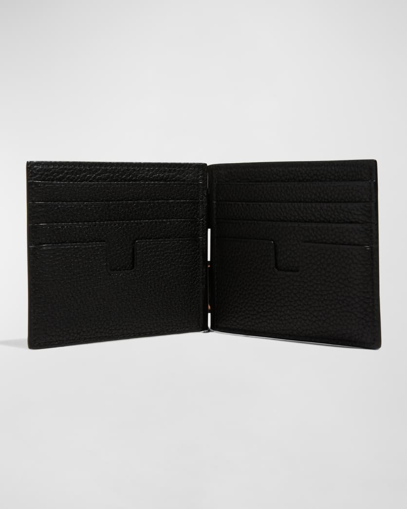 Men's T-Line Leather Money Clip Wallet