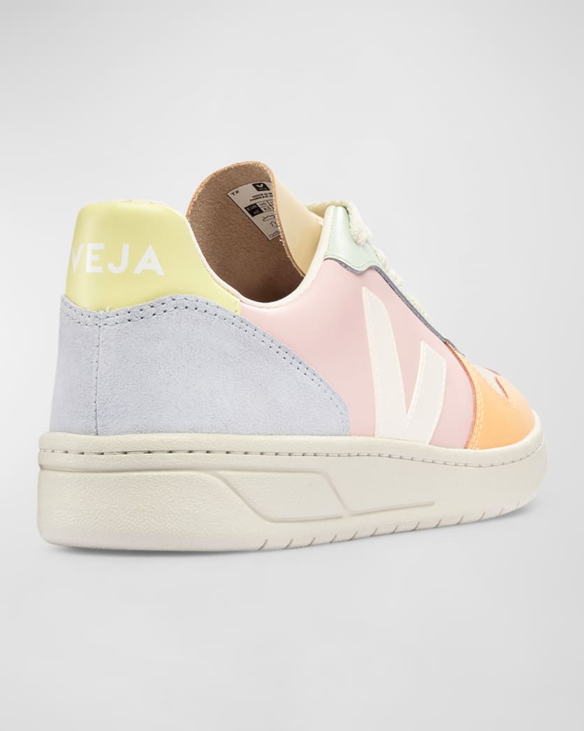 V-10 Colorblock Leather Low-Top Sneakers 2