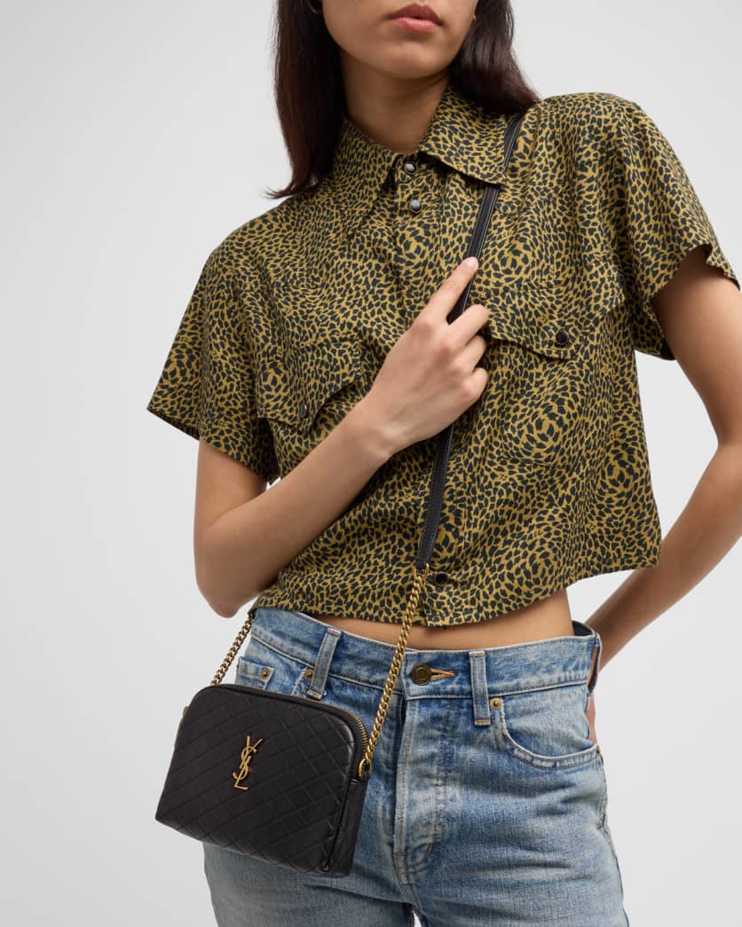 Gaby Mini YSL Crossbody Bag in Quilted Leather
