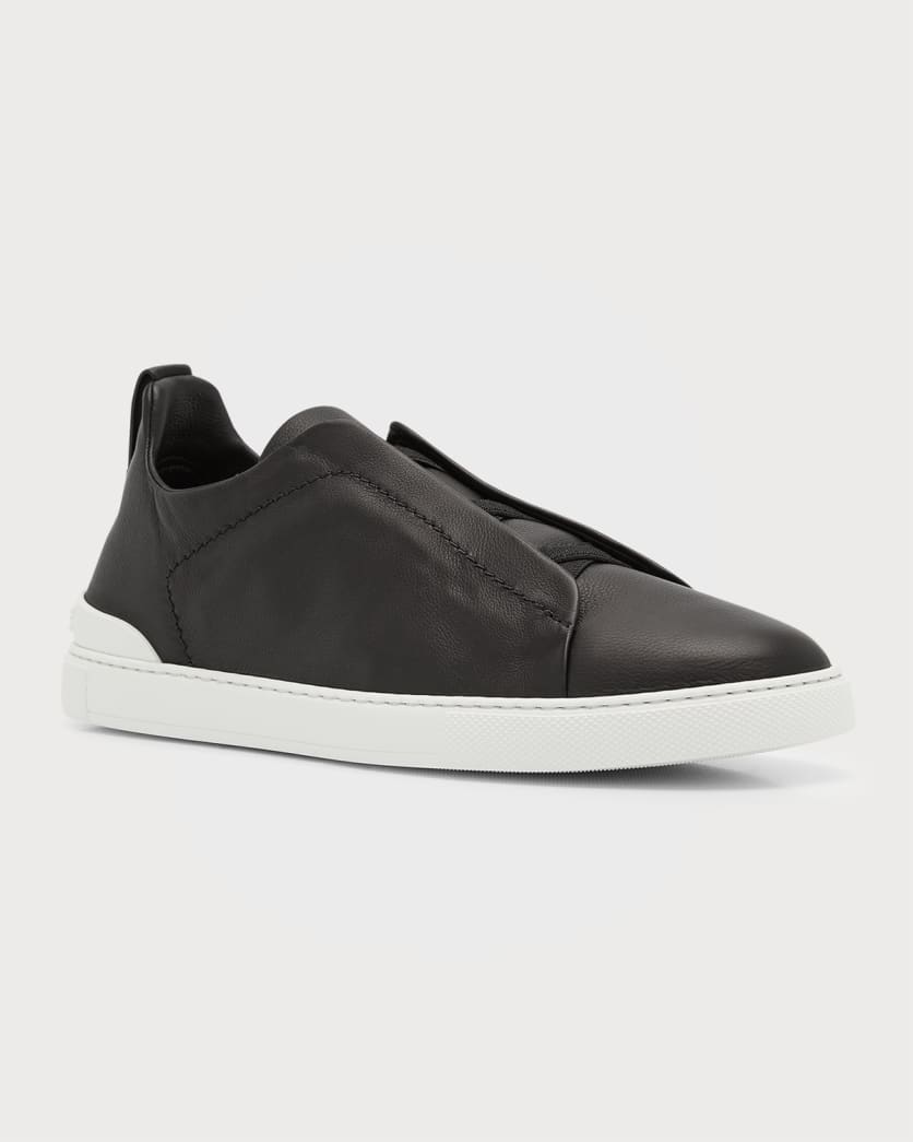 Men's Triple Stitch SECONDSKIN Leather Slip-On Sneakers