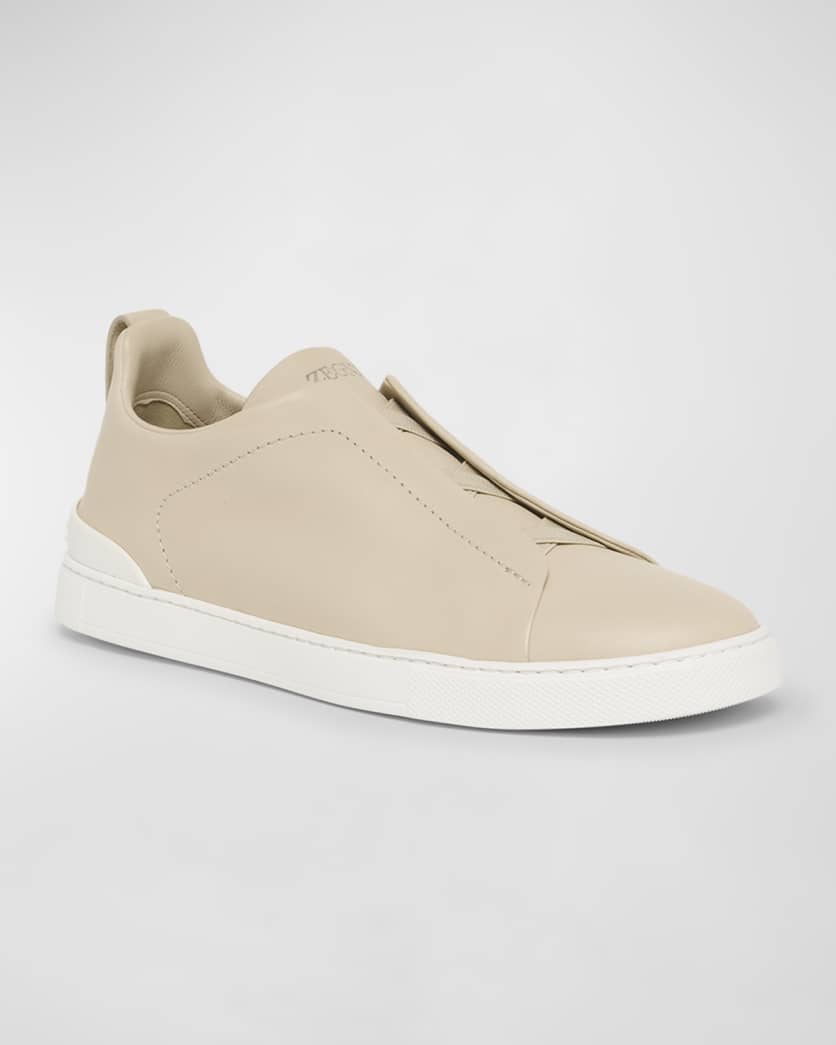 Men's Triple Stitch SECONDSKIN Leather Slip-On Sneakers