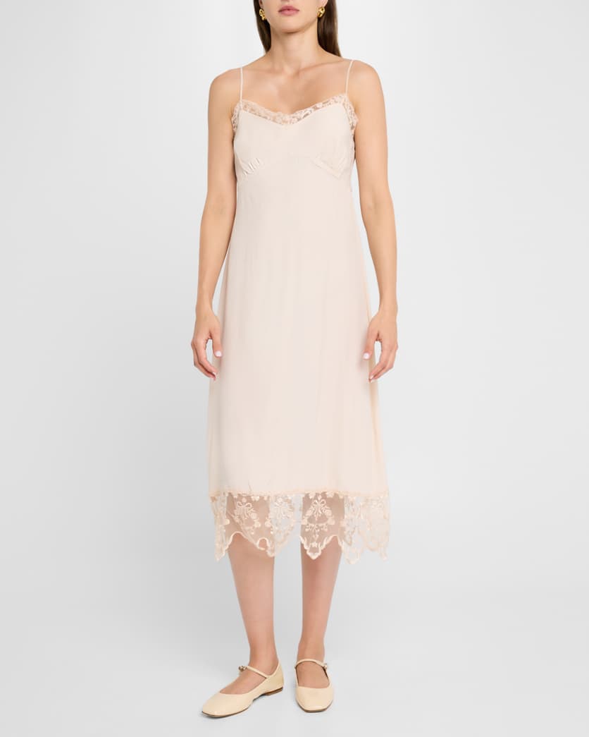 Lace-Trim Slip Dress 