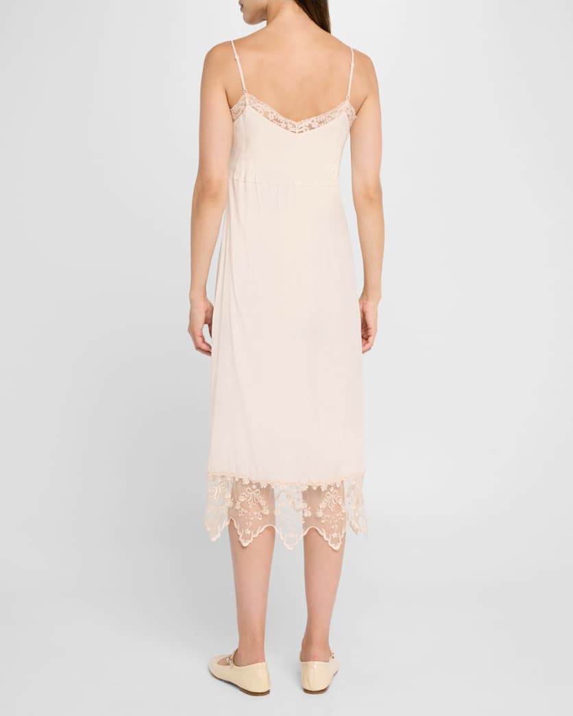 Lace-Trim Slip Dress 