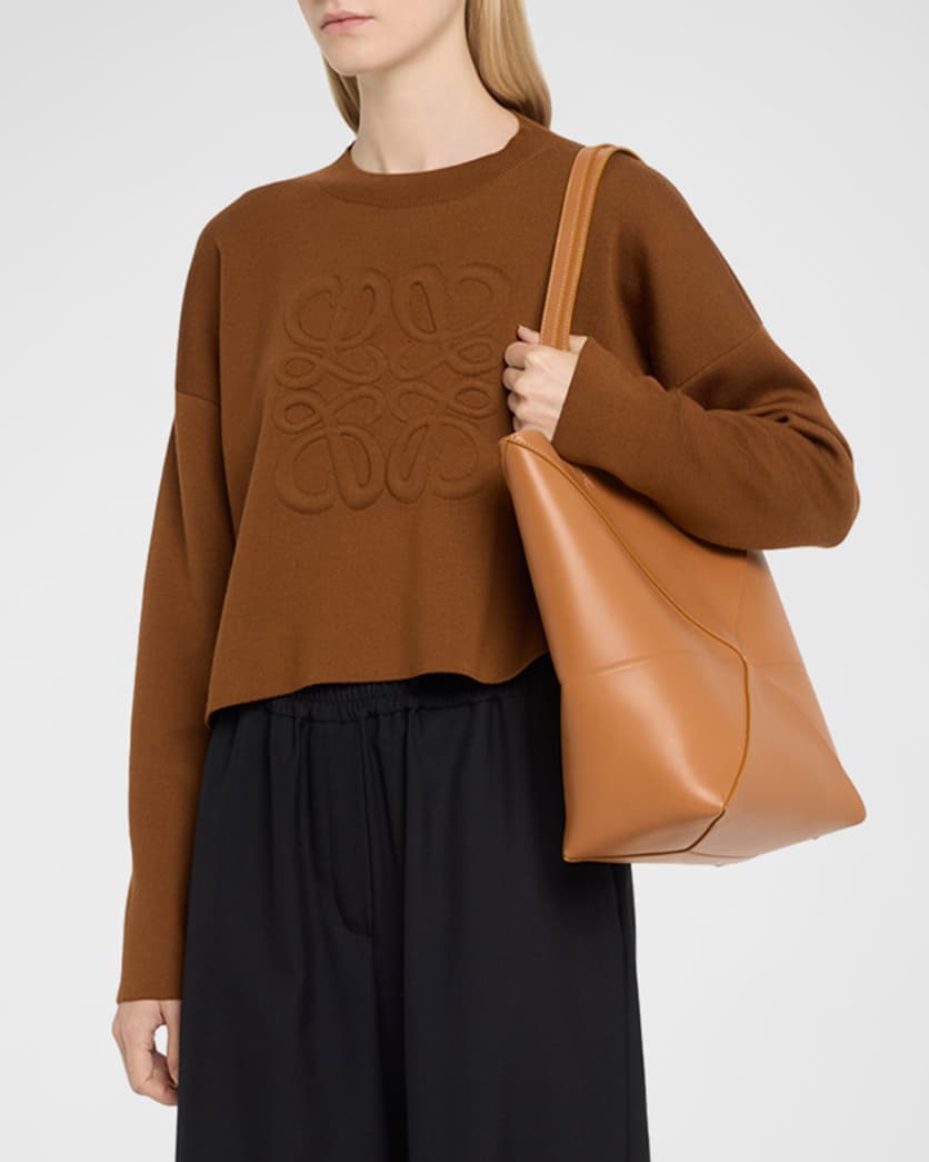 Puzzle Fold Medium Tote Bag in Shiny Leather 3