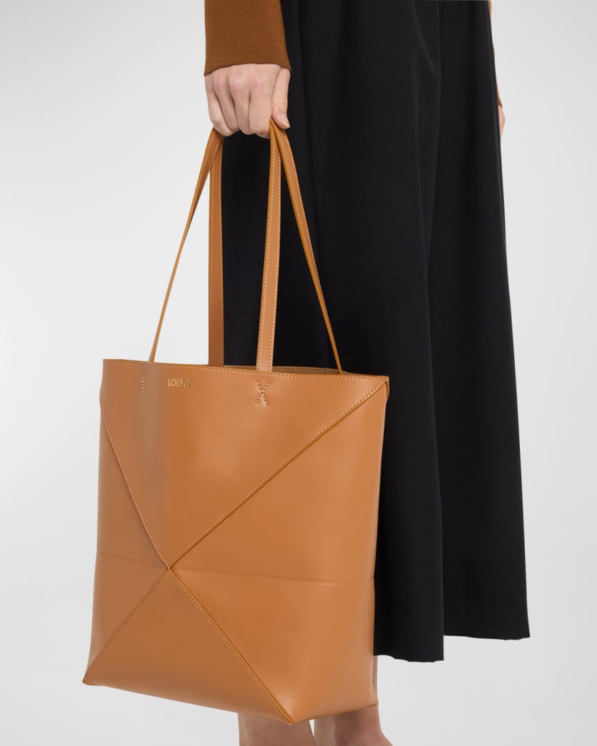 Puzzle Fold Medium Tote Bag in Shiny Leather 5