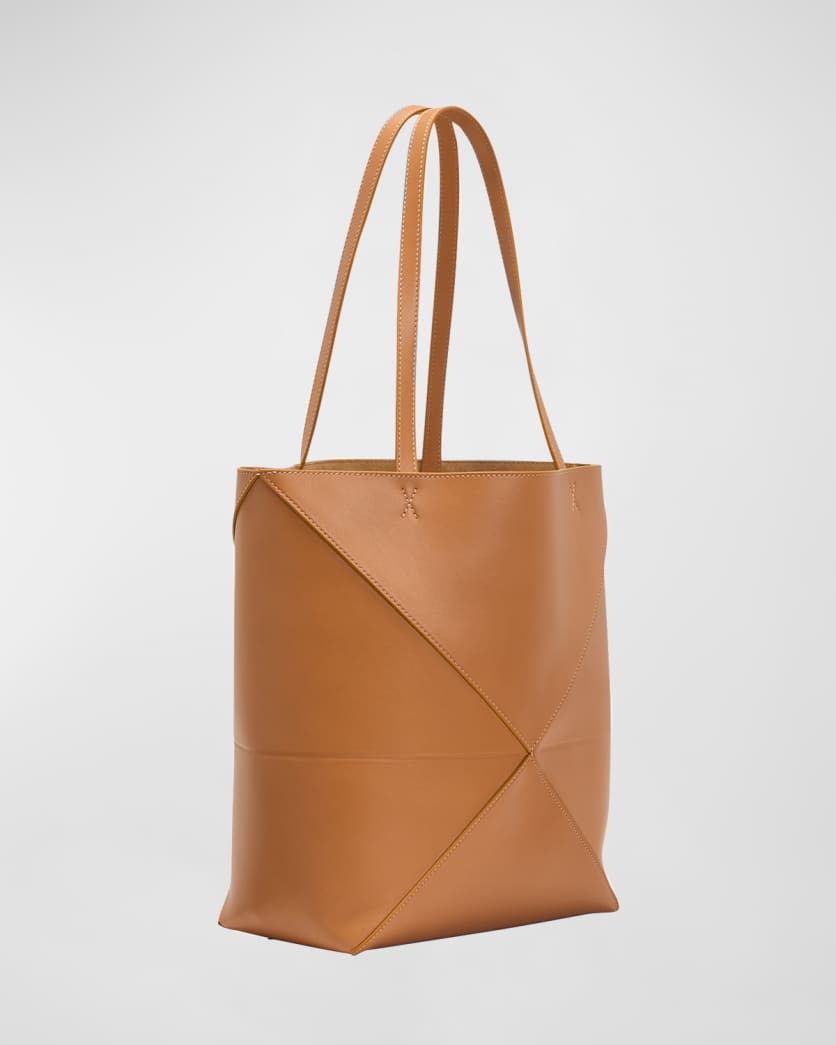 Puzzle Fold Medium Tote Bag in Shiny Leather 6