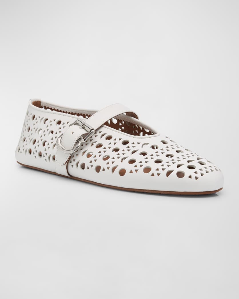Vienne Cutout Mary Jane Ballerina Flats