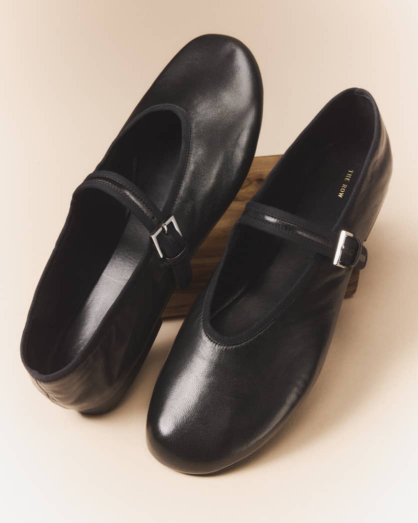 Boheme Leather Mary Jane Ballerina Flats 5
