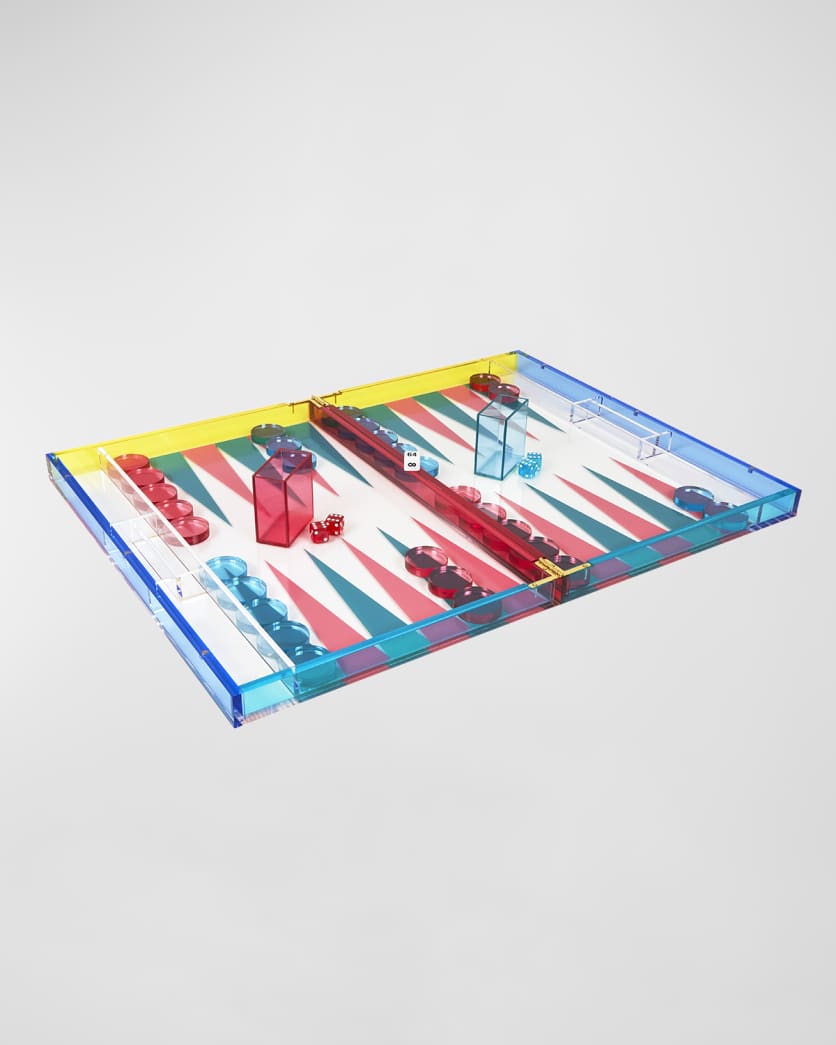 Lucite Backgammon Set 