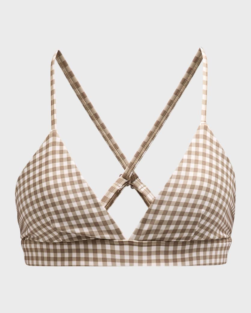 Airlift Gingham-Print Splendor Sports Bra