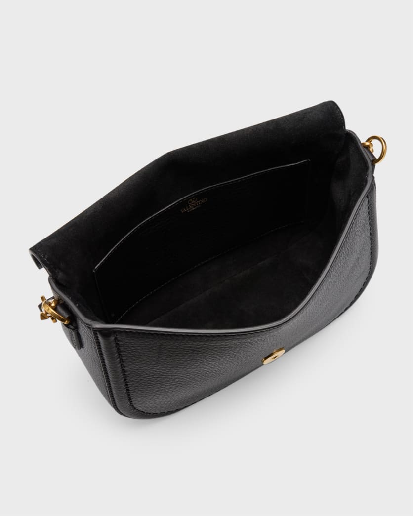 Loco VLOGO Flap Leather Shoulder Bag