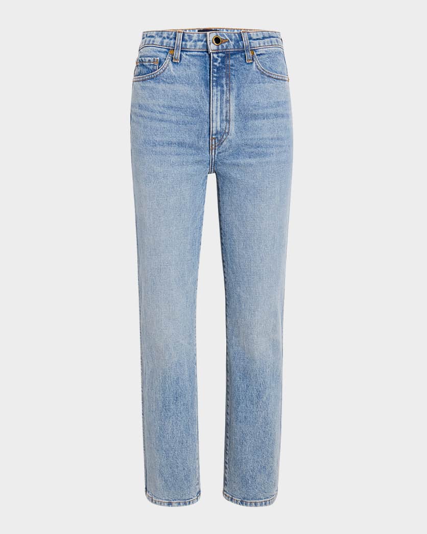 Abigail High-Rise Straight-Leg Ankle Jeans 0