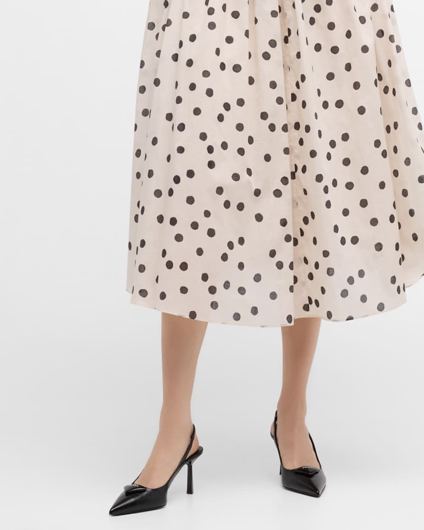 Vernice Leather Slingback Pumps