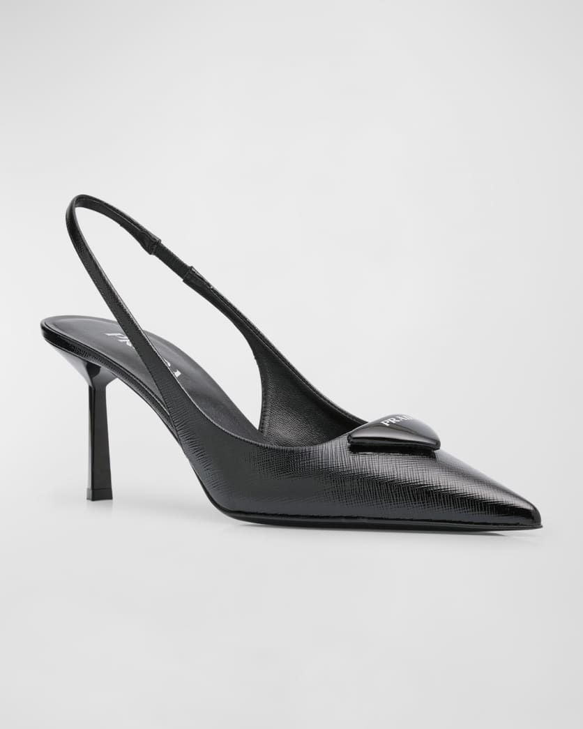 Vernice Leather Slingback Pumps