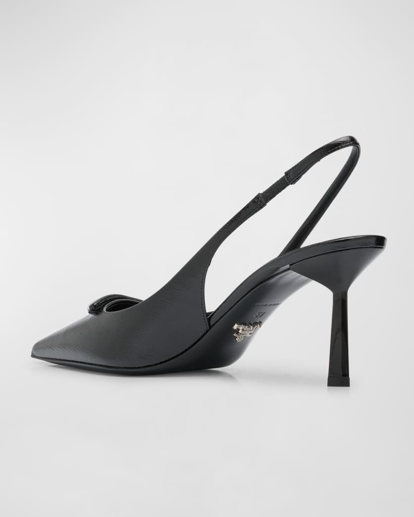Vernice Leather Slingback Pumps