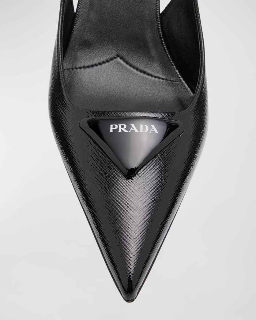 Vernice Leather Slingback Pumps