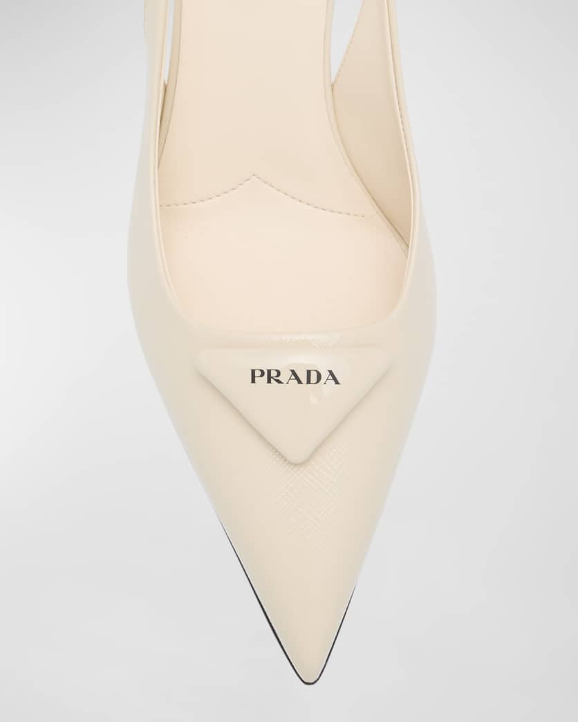Vernice Leather Slingback Pumps