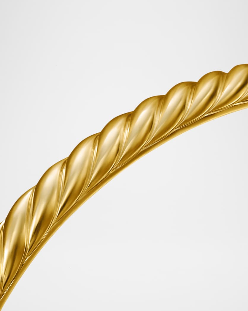 Men's Sculpted Cable Cuff Bracelet in 18K Gold, 5.5mm