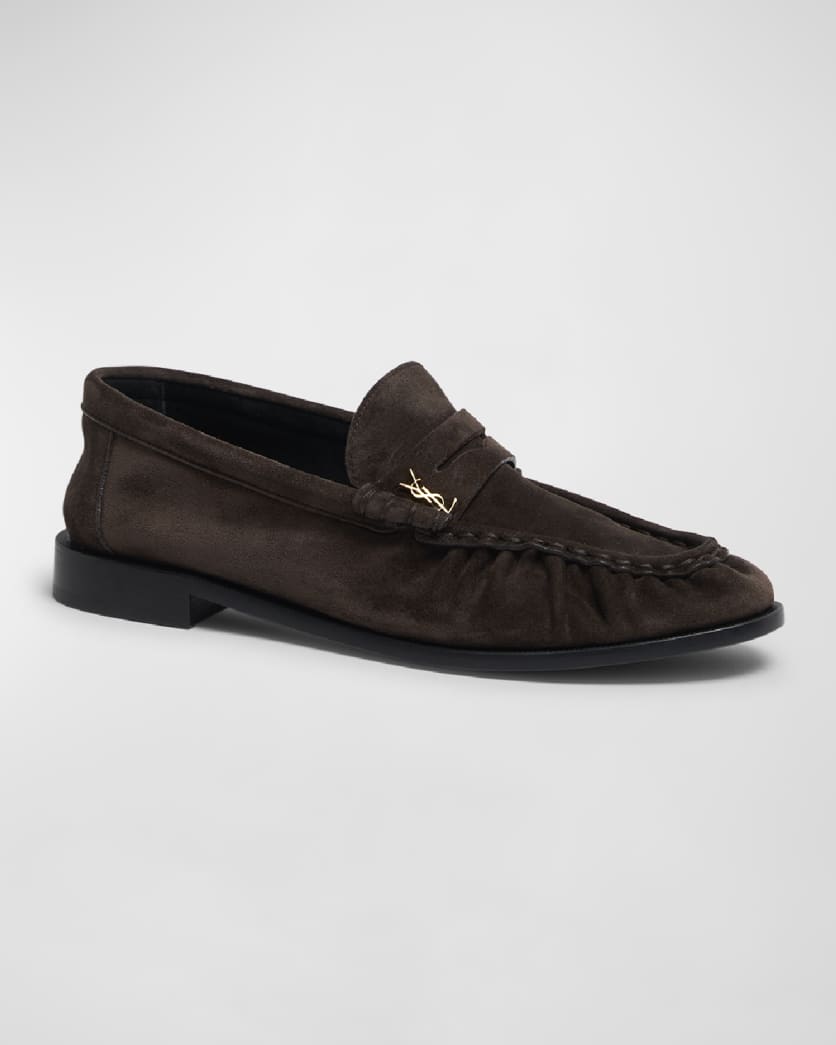 Suede YSL Penny Loafers