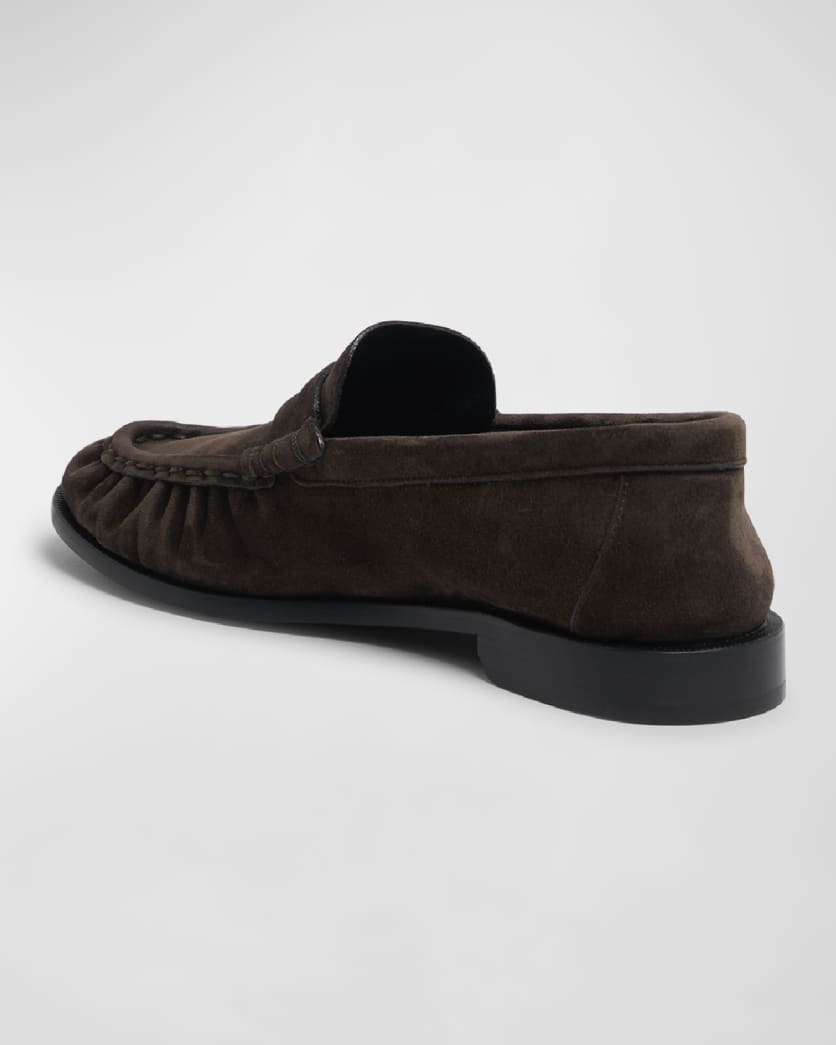 Suede YSL Penny Loafers