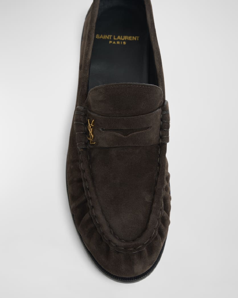 Suede YSL Penny Loafers