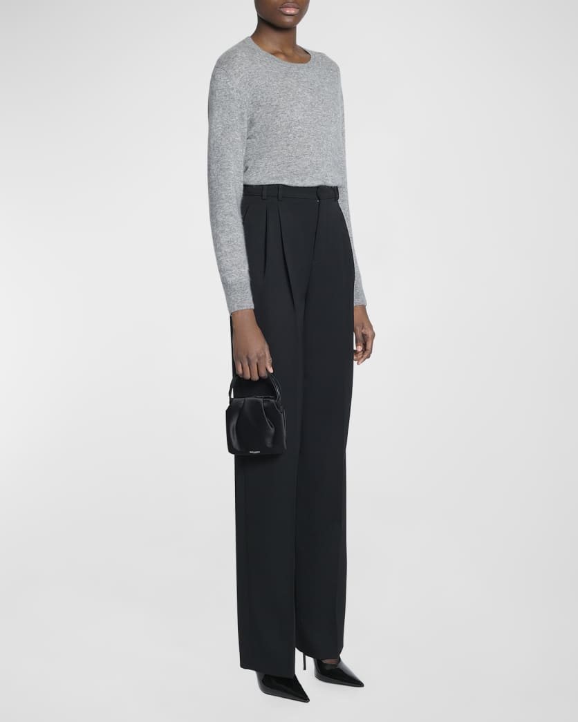 Pochon Mini Top-Handle Bag in Satin Silk 