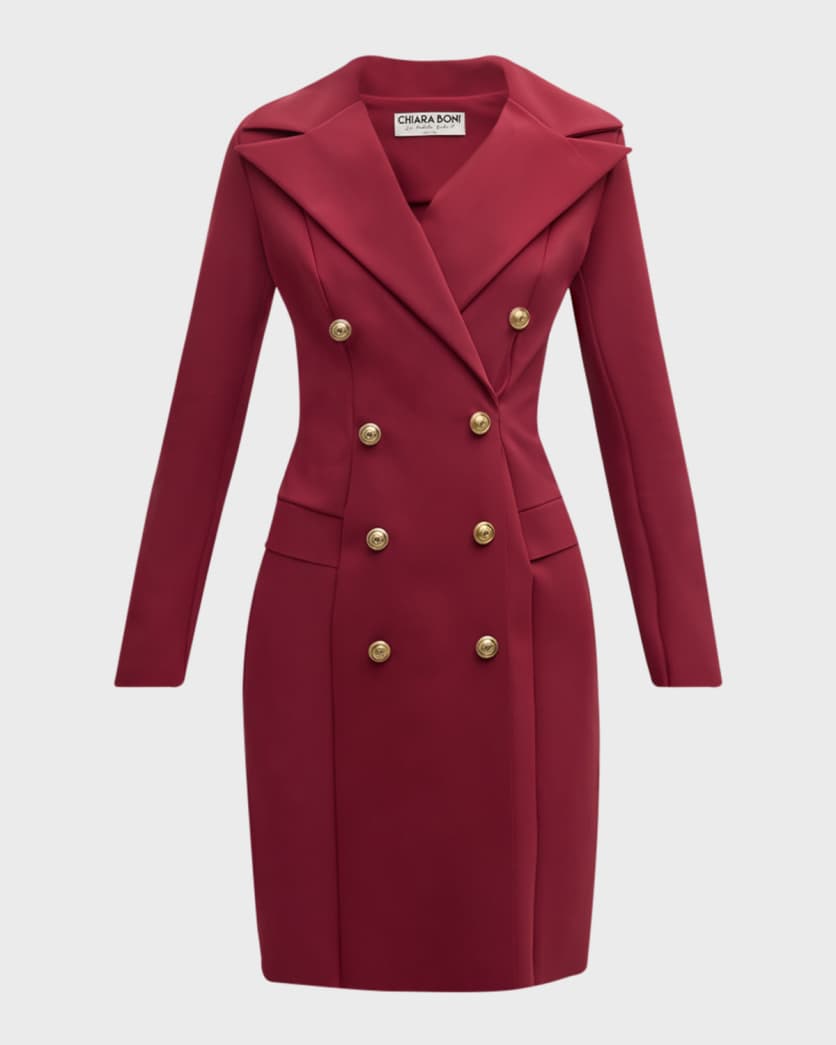 Double-Breasted Blazer Dress 0