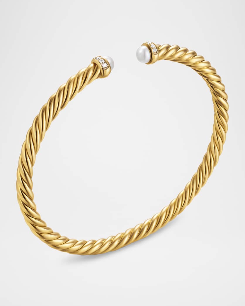 Modern Cablespira Bracelet in 18K Gold with Gemstones and Diamonds