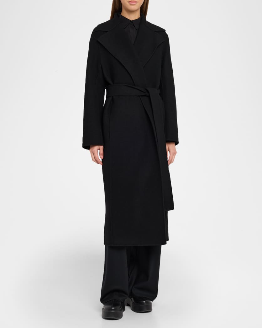 Malika Belted Long Wrap Coat