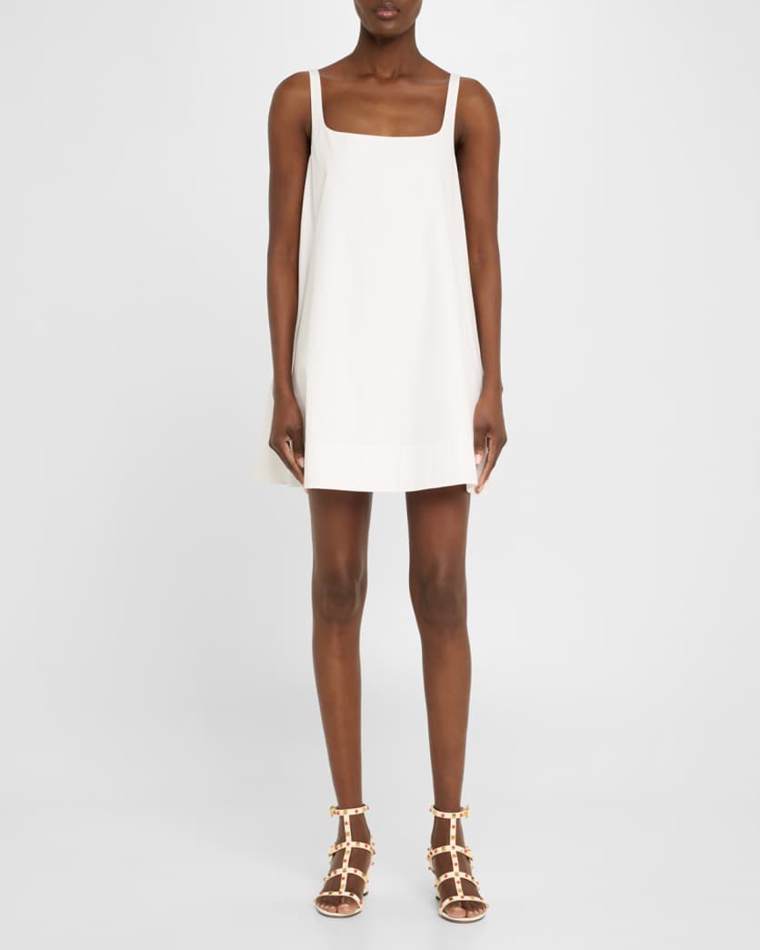 Rockstud Caged Ankle-Strap Leather Sandals