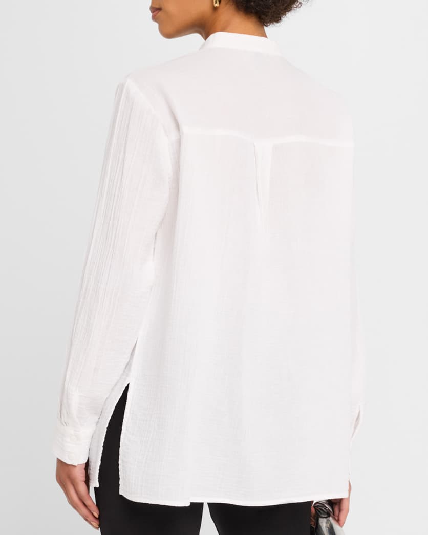 Button-Down Ripple Organic Cotton Shirt