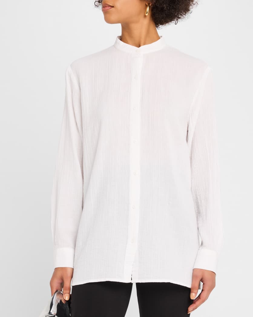 Button-Down Ripple Organic Cotton Shirt