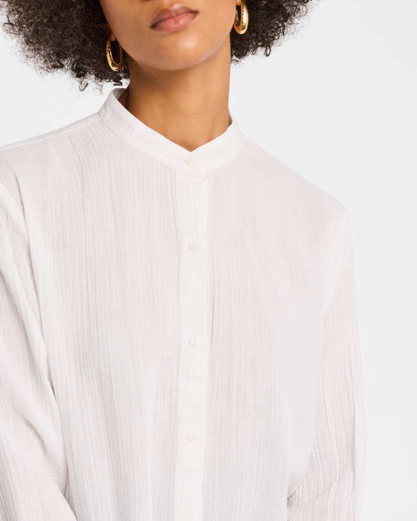 Button-Down Ripple Organic Cotton Shirt