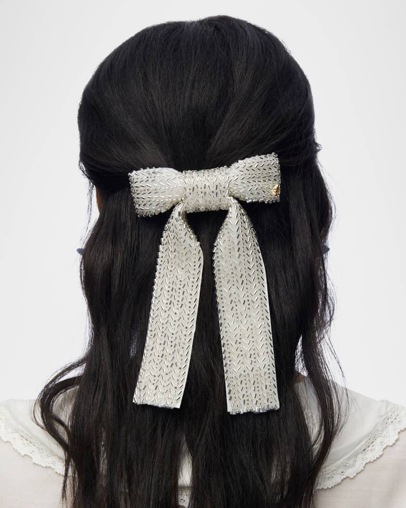 Margot Beaded Bow Barrette 