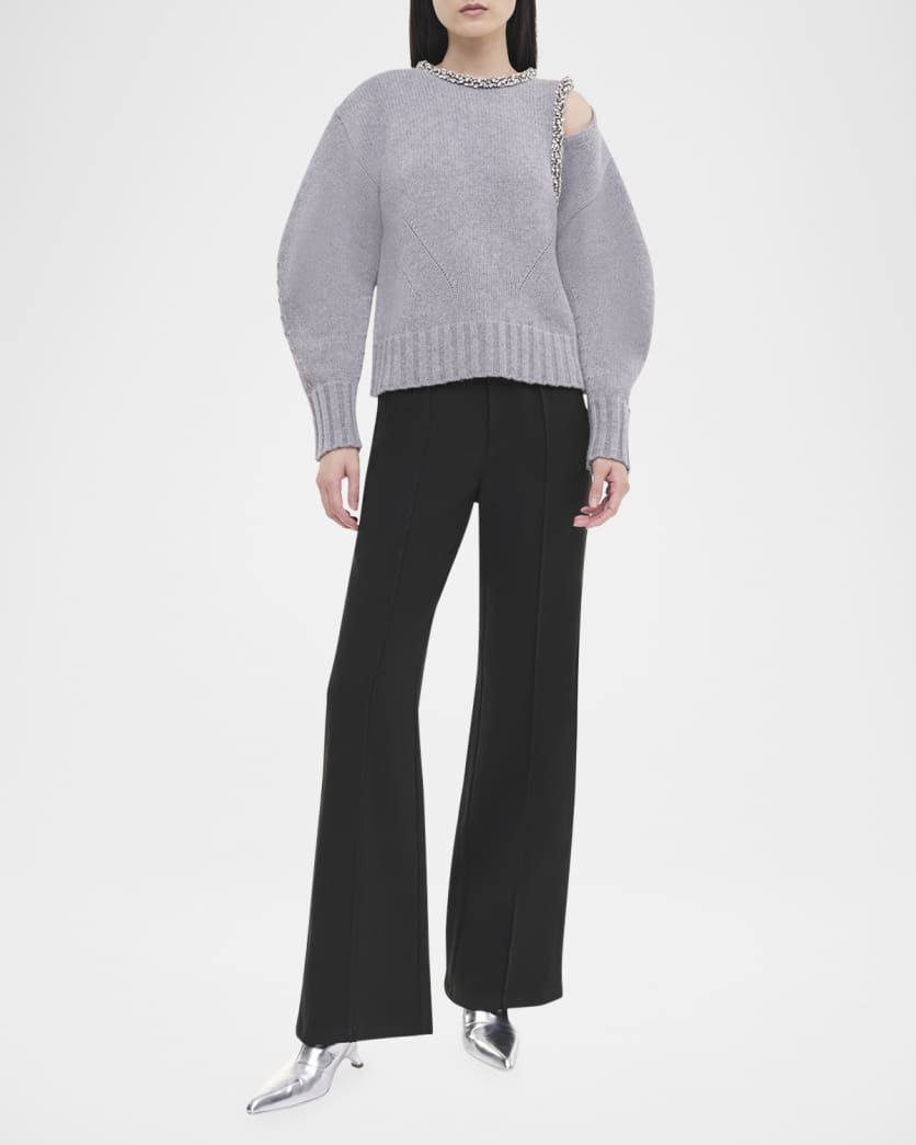 Monroe Embellished Wool-Cashmere Sweater