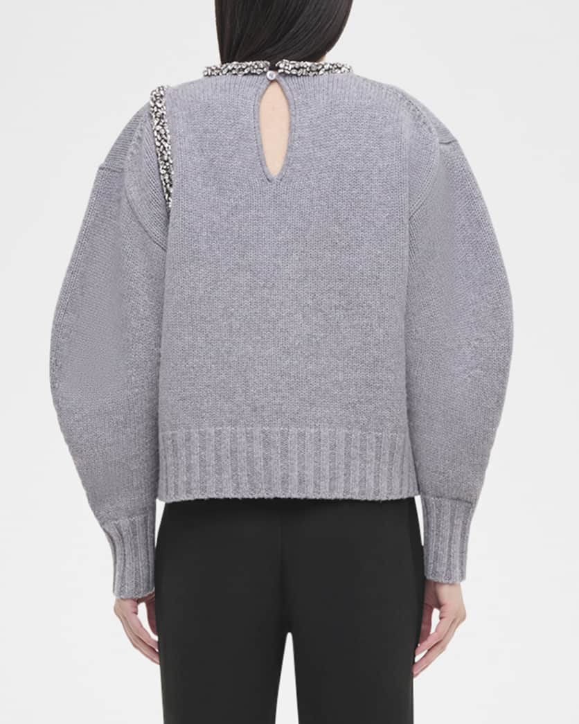 Monroe Embellished Wool-Cashmere Sweater