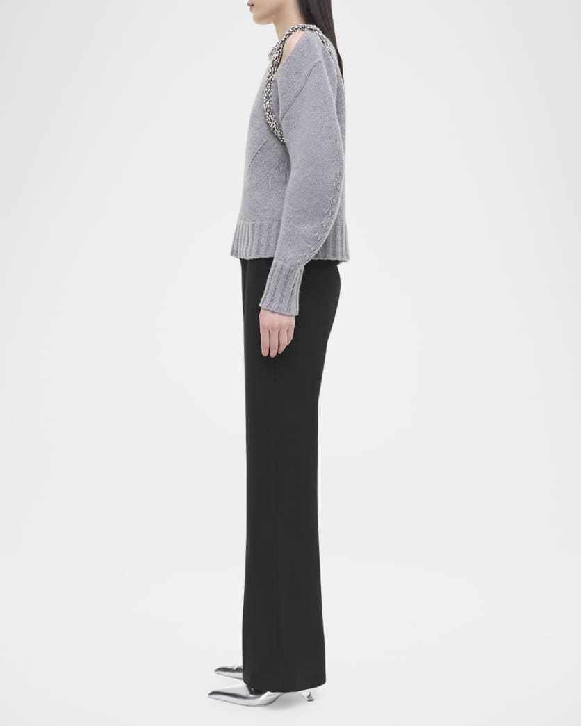 Monroe Embellished Wool-Cashmere Sweater