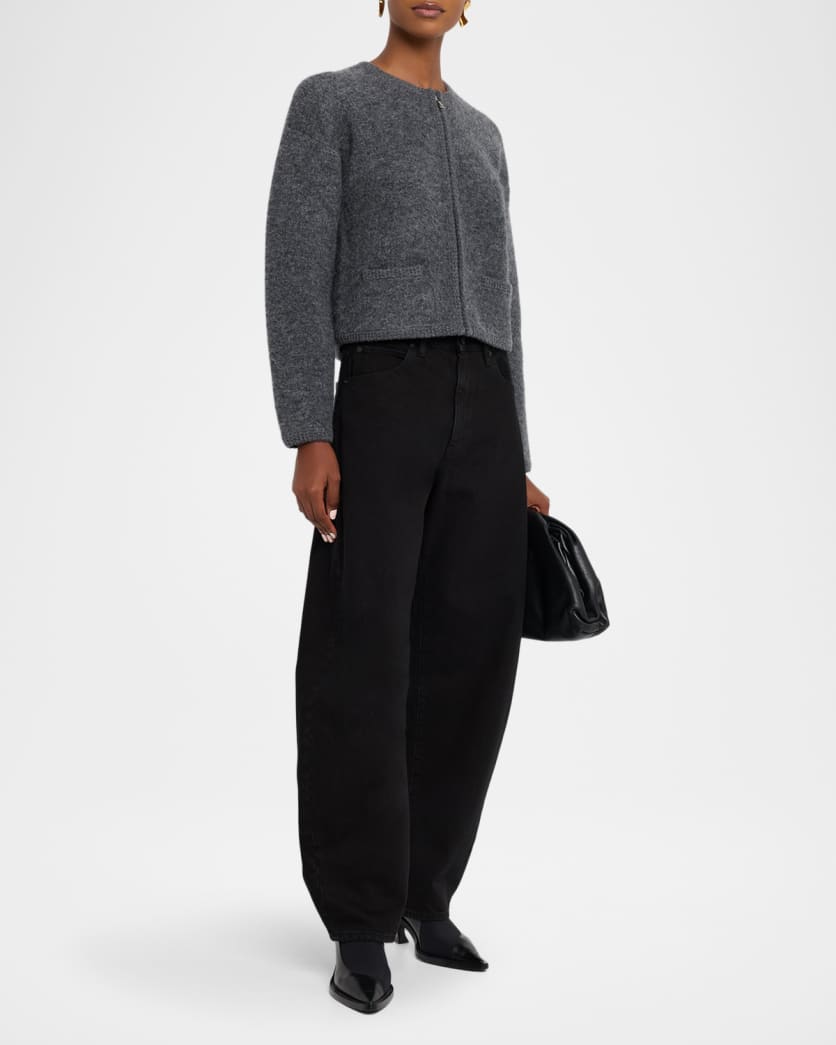 Lofty Crochet Trim Cashmere Cardigan