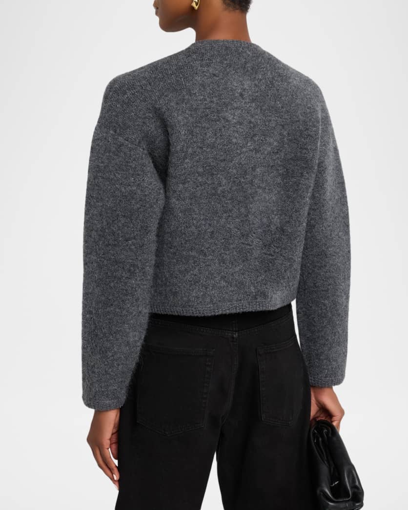 Lofty Crochet Trim Cashmere Cardigan