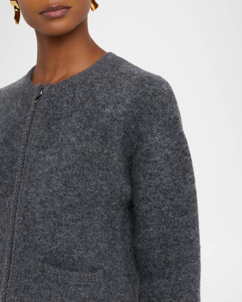 Lofty Crochet Trim Cashmere Cardigan