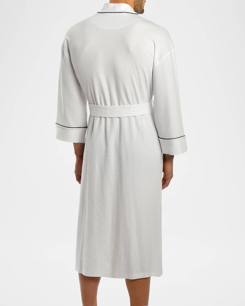 Men's Waffle Knit Kimono Robe