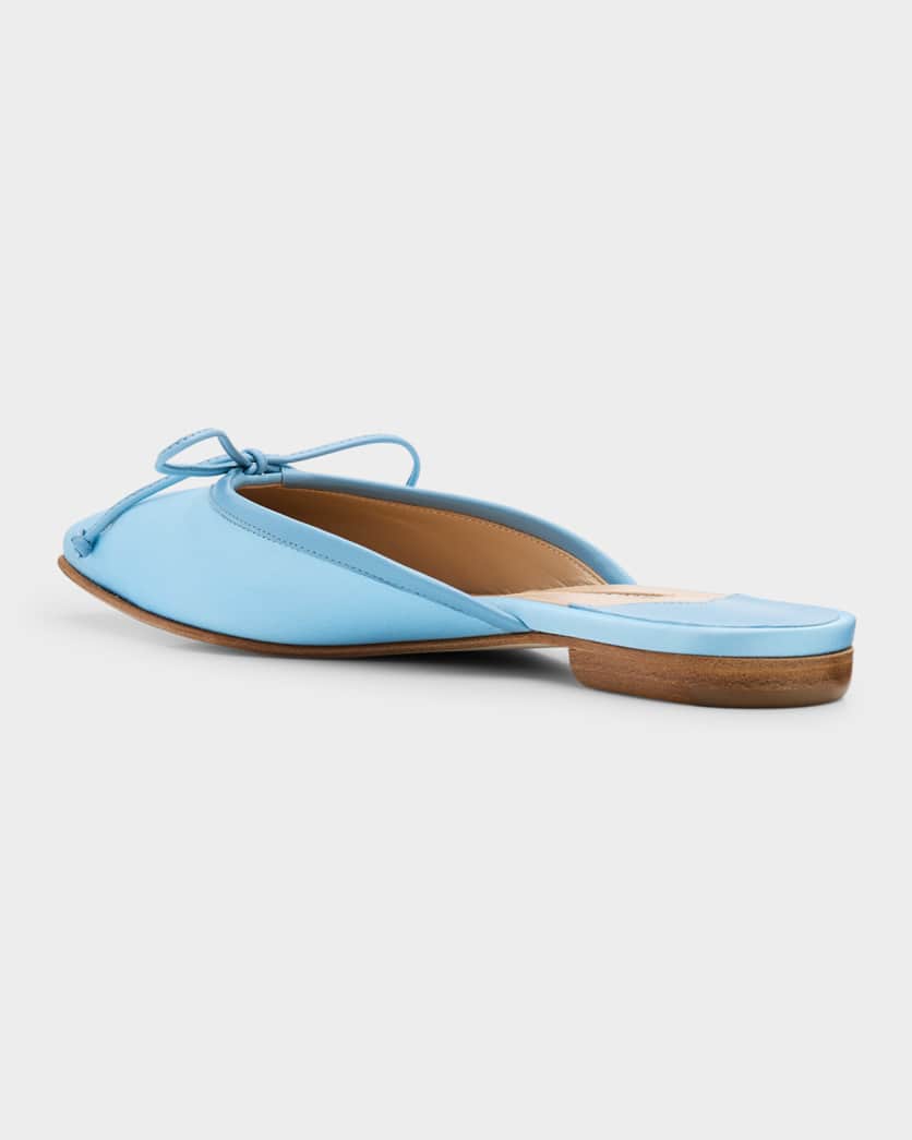 Satin Bow Ballerina Flats