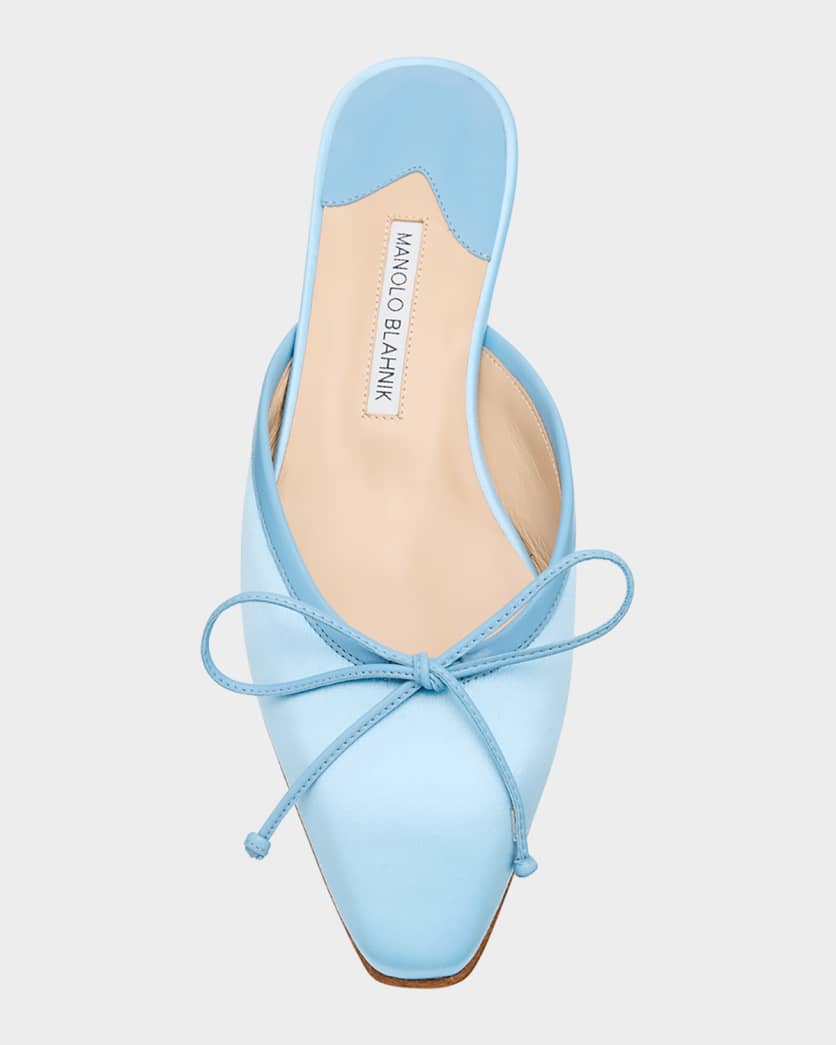 Satin Bow Ballerina Flats