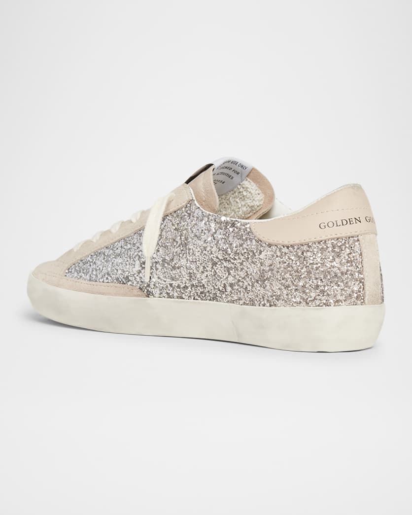 Superstar Glitter Leather Low-Top Sneakers