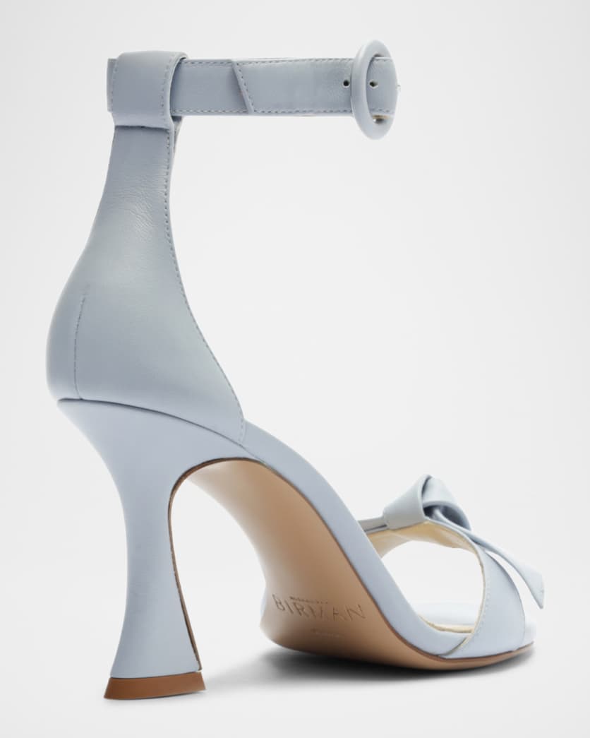 Clarita Knot Ankle-Strap Leather Sandals 